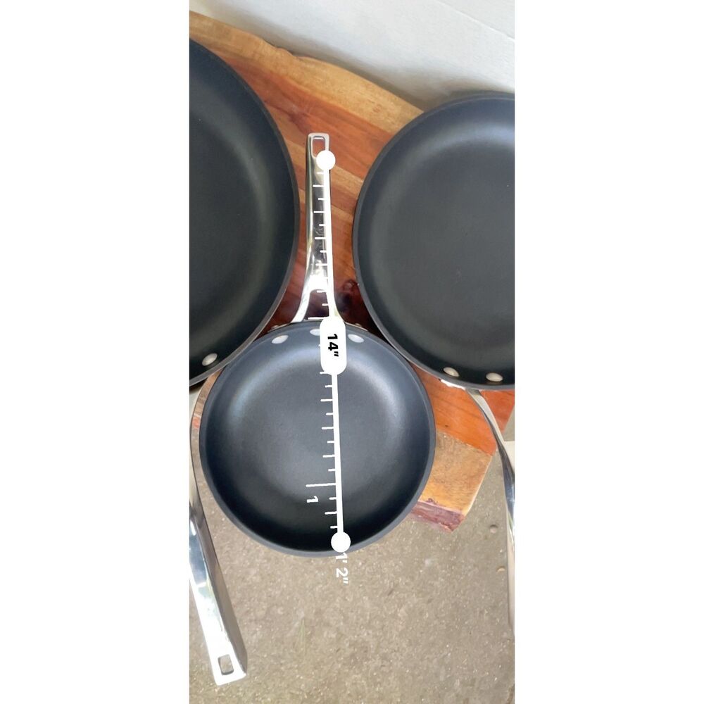 Calphalon Williams Sonoma Elite Nonstick Frying Pan Skillet Set of 3 8" 10" 12"